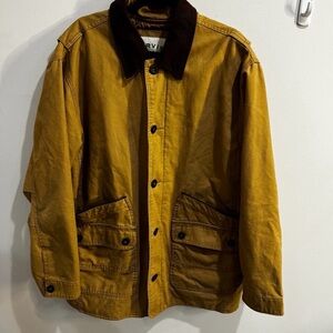 ORVIS Men’s XL Heritage Barn Canvas Field Coat Jacket 100% Cotton Quilted Tan